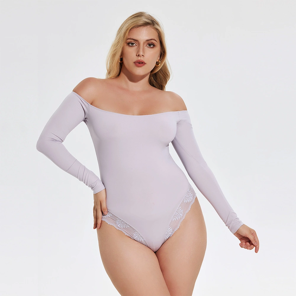 Long sleeve plus size bodysuit