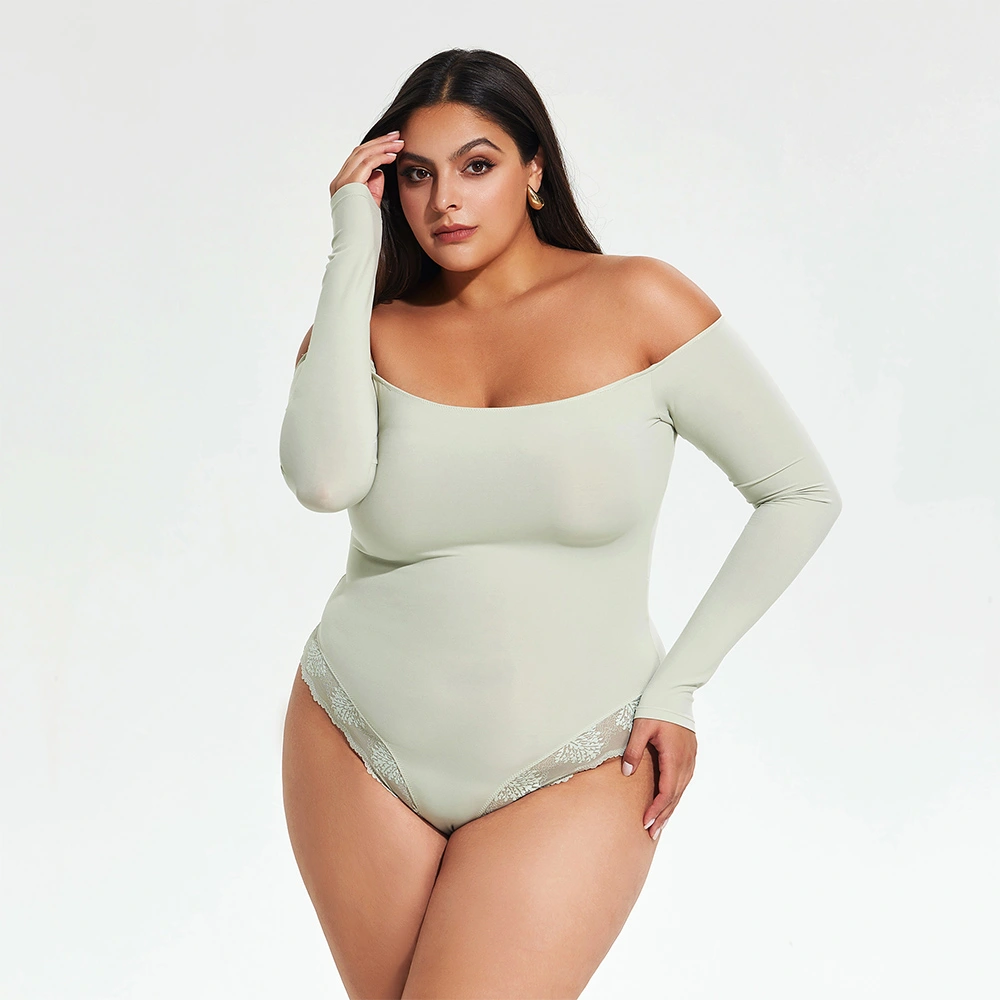Plus size off shoulder bodysuit
