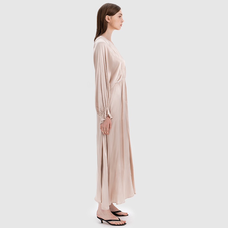 chic-champagne-satin-dress-with-heels