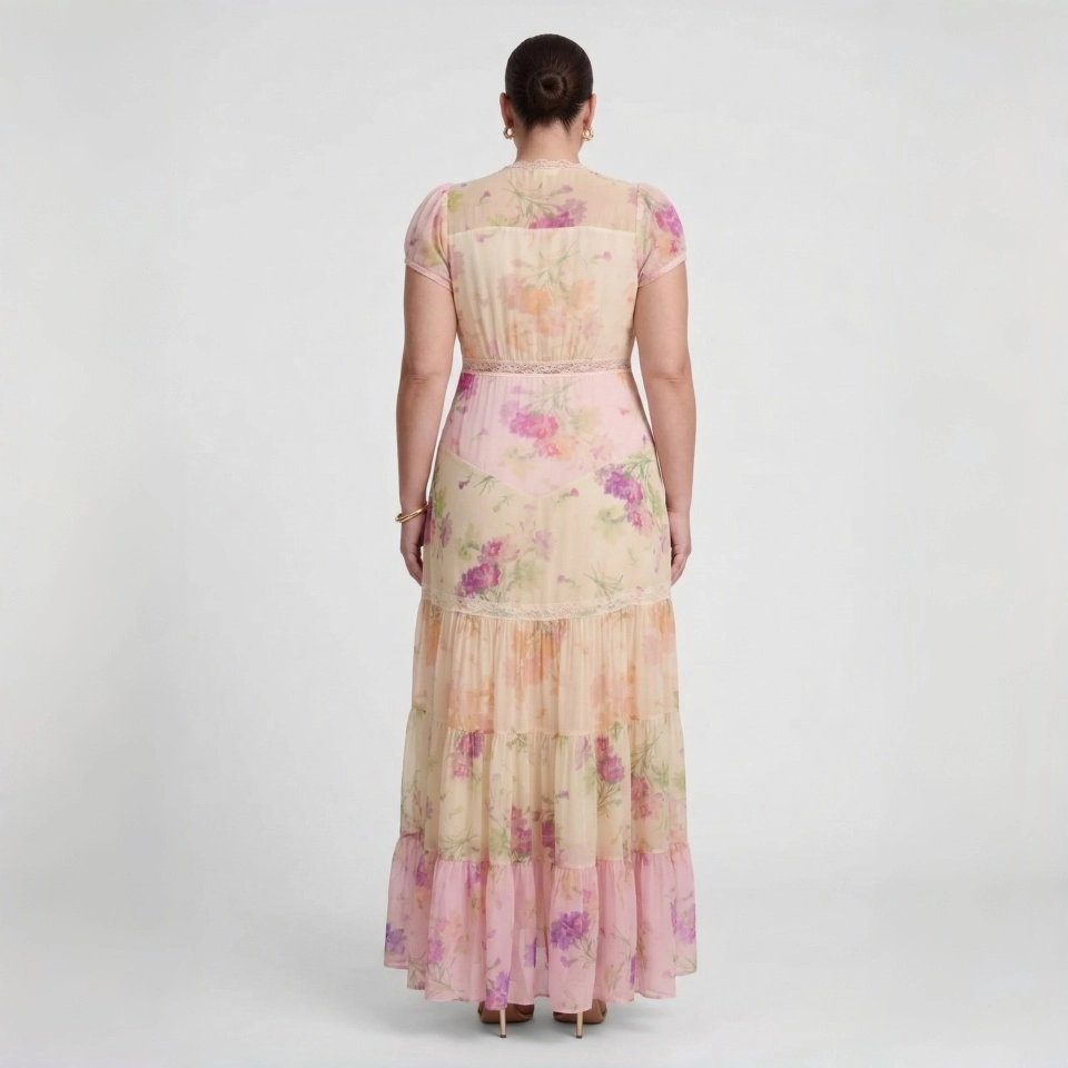 romantic-v-neck-floral-dress-back-view