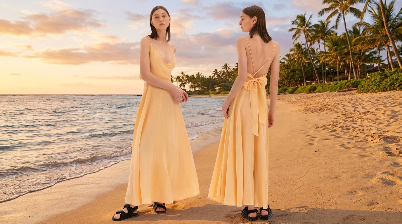 Unveiling the Butter Yellow Linen Backless Maxi Dress: The Epitome of Effortless French Elegance for Your Summer Wardrobe