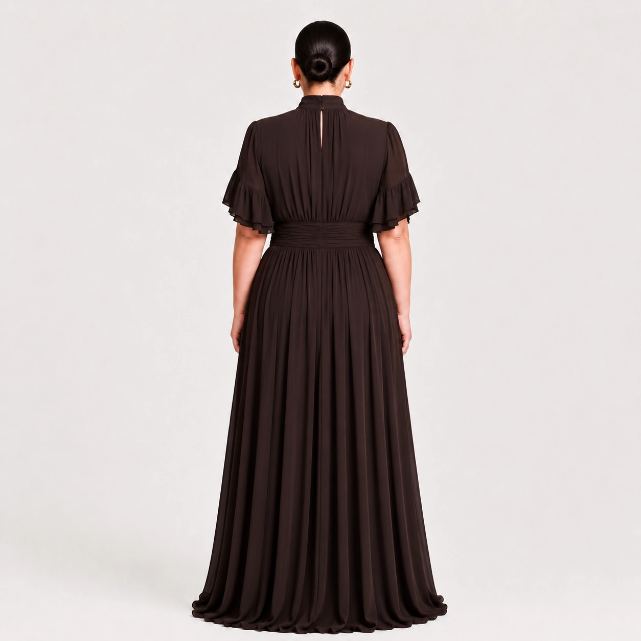 wholesale-plus-size-chiffon-dress-back-view