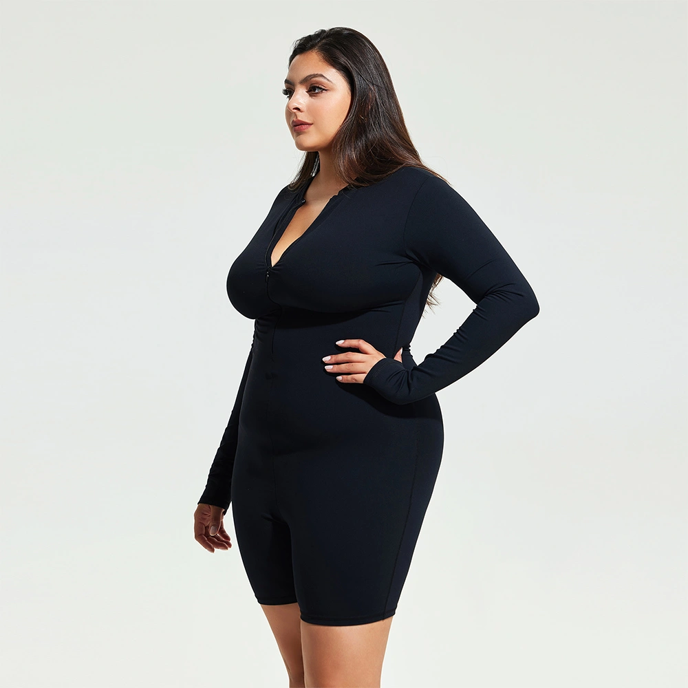 from-attitude-zipper-one-piece-fitness-romper