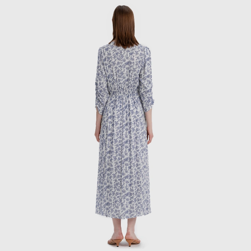 wholesale-floral-print-long-dress-back