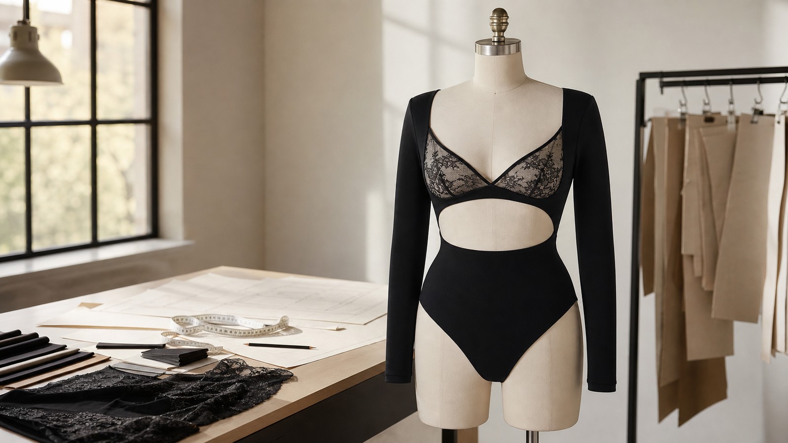 OEM Lace Cutout Bodysuit for Inclusive Fashion Brands