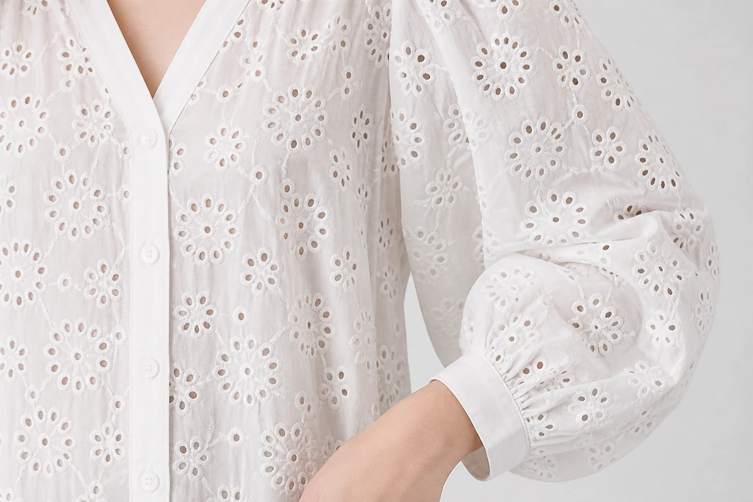 How to Review an elegant white eyelet lace v neck maxi dress?