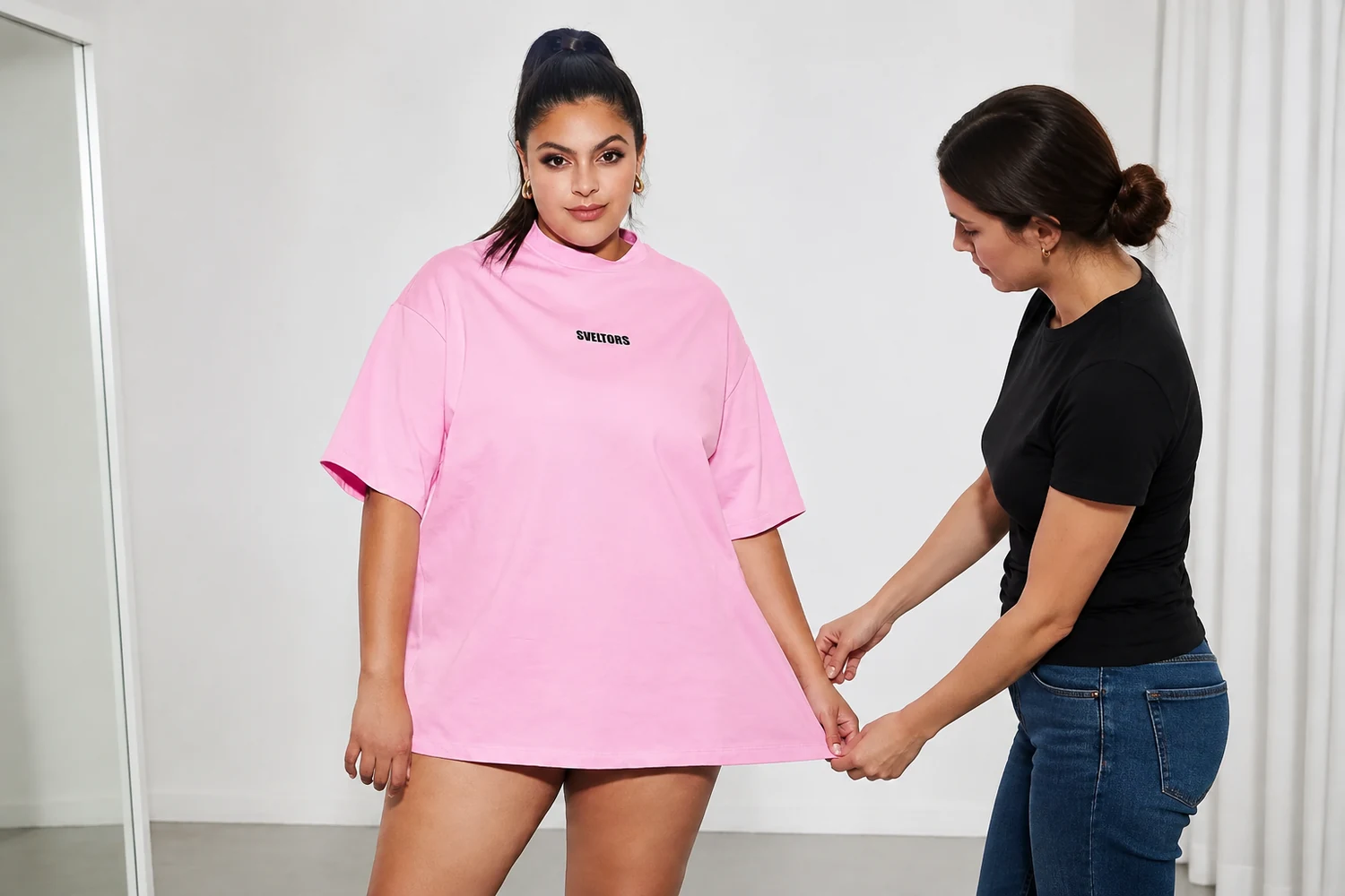 How to Review Women's Oversized Mock Neck Graphic Cotton T Shirt