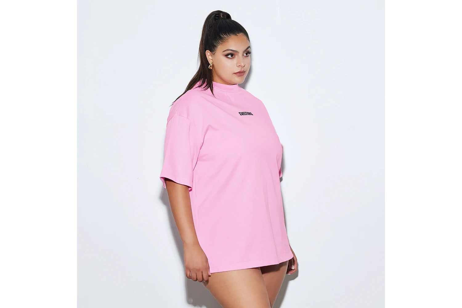How to Review Women's Oversized Mock Neck Graphic Cotton T Shirt