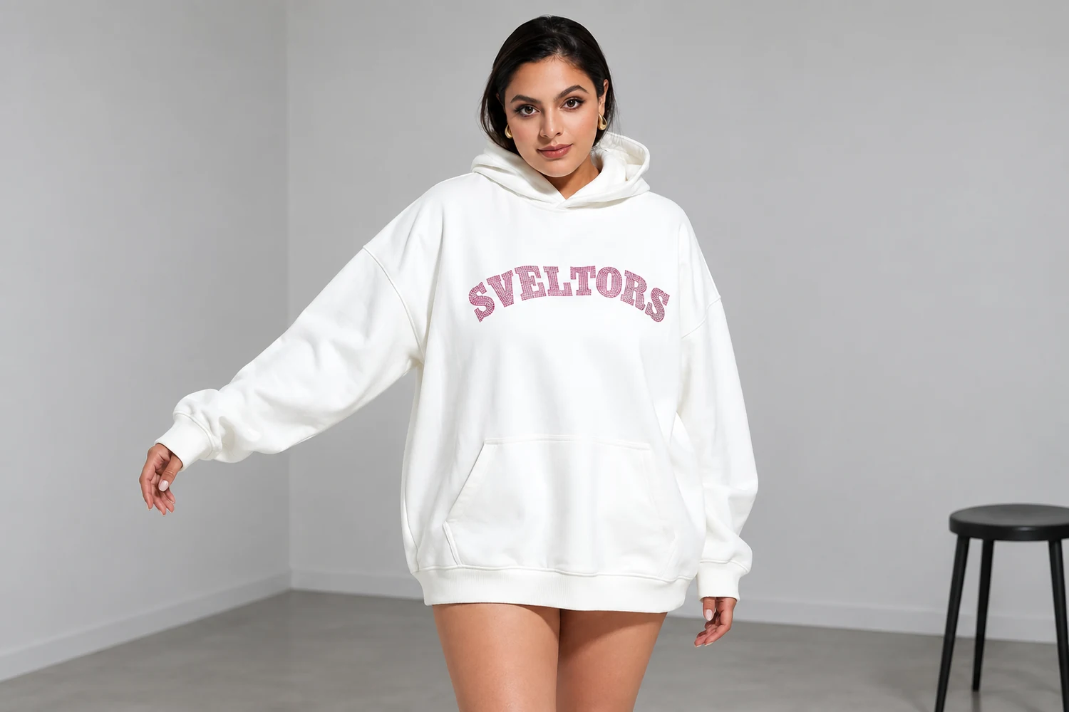 Quality Checks for a Plus Size Rhinestone Letter Oversized Hoodie