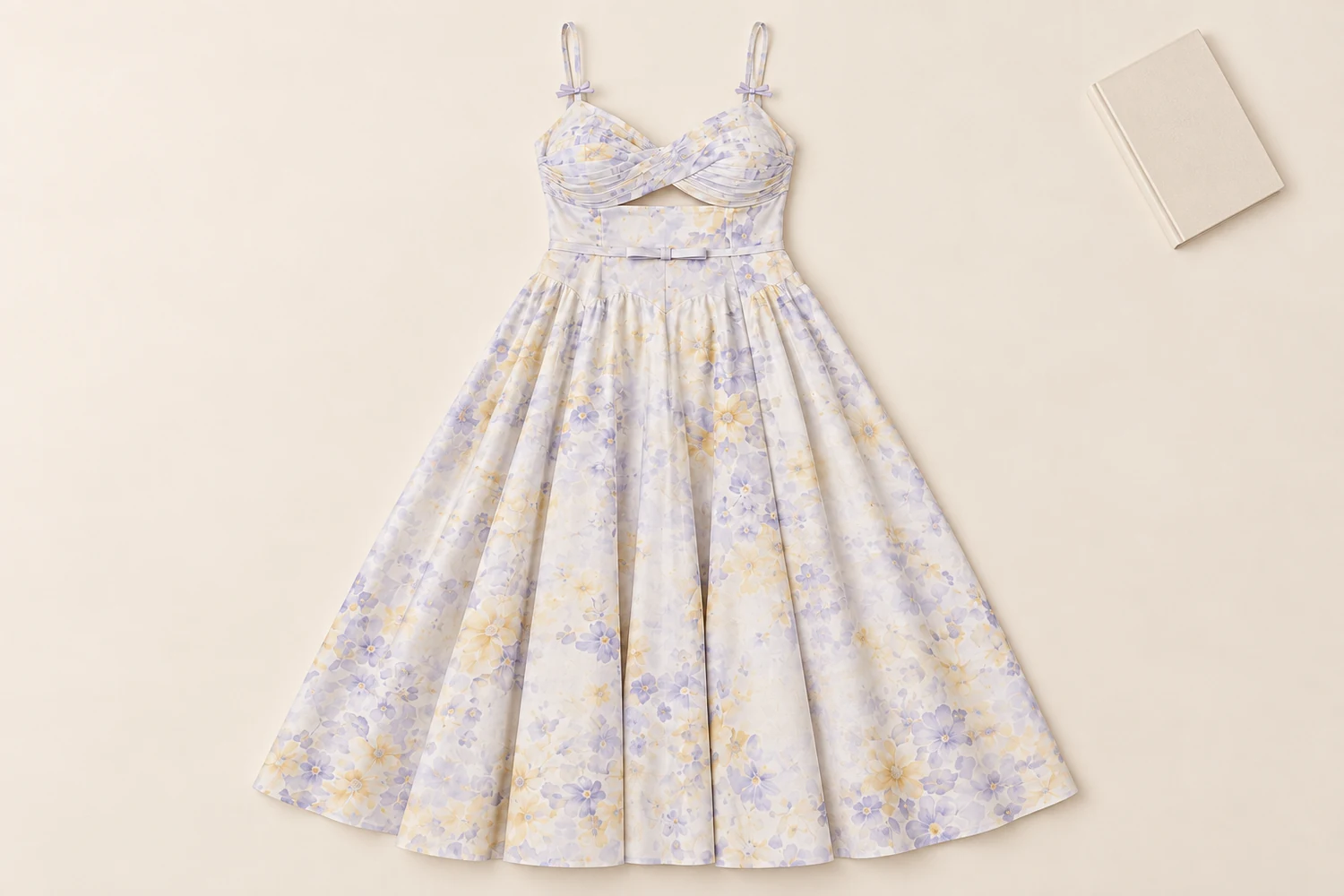 How should buyers assess a floral print cutout midi dress?